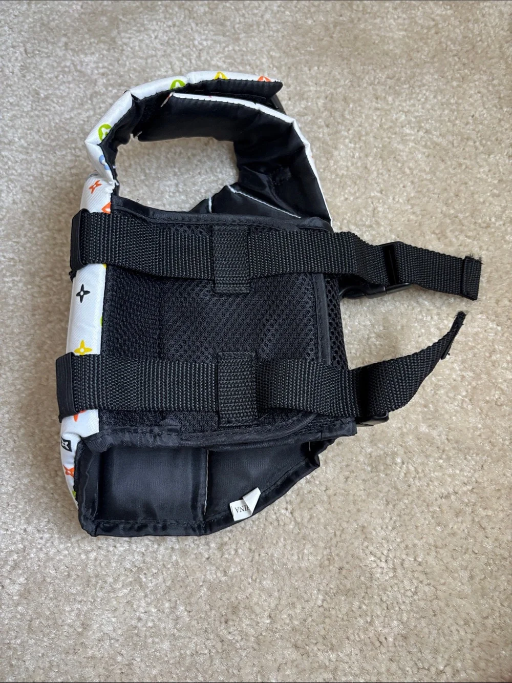 Paws Aboard Multicolor Paw Print Life Jacket